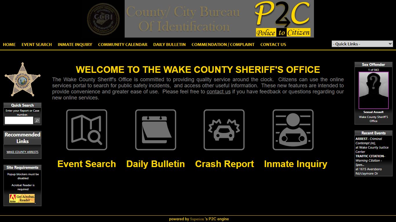 Wake County Sheriff's Office P2C